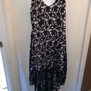 High-low lace dress